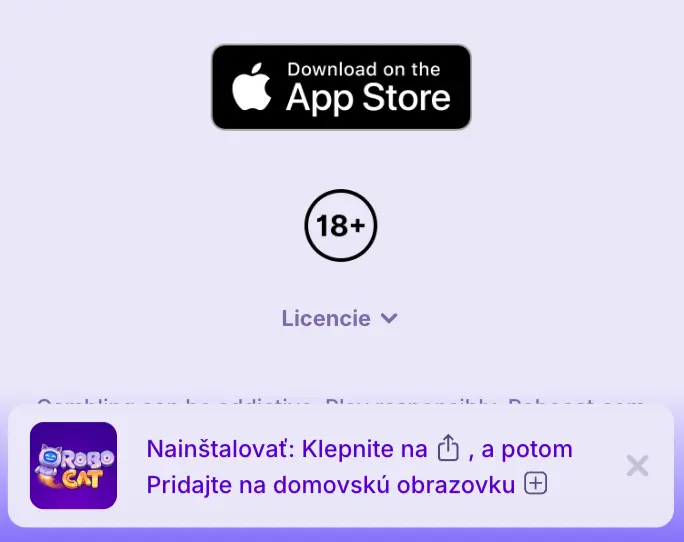 Download Robocat Casino app